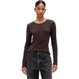 Womens Long Sleeve Crewneck Knit Top